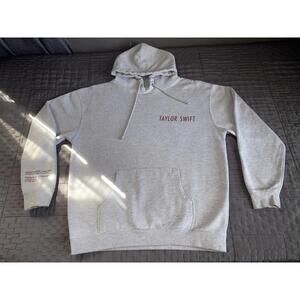 Taylor Swift RED Taylor's Version Sz LG Gray Concert Hoodie Official Tour Merch